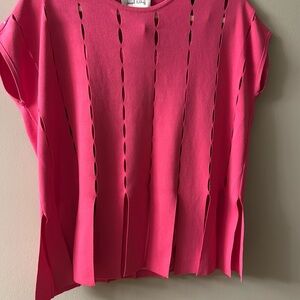 222926 Raspberry Cut Out Sweater